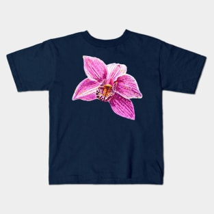 Cymbidium Orchid Pink Flower 1 Kids T-Shirt